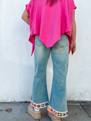 Granny Square Trim Jeans EXTENDED