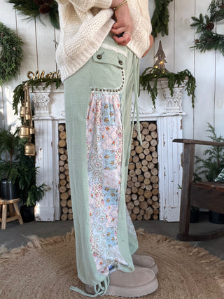 The Fall Bloom Waffle Pants - GREEN