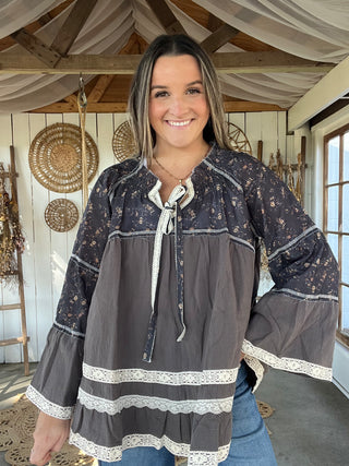 The Maple Meadow Floral Long Sleeve Top