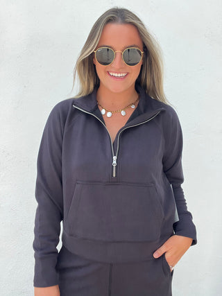 The Kira Ribbed Quarter Zip