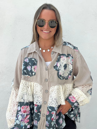 Luna Petal Top - NEUTRAL