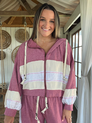 The Jet Glam Zip Up - PINK