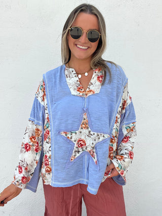 Starflower Top - BLUE