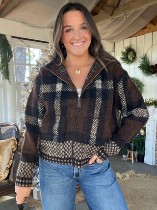 The Pecan Cream Zip Up