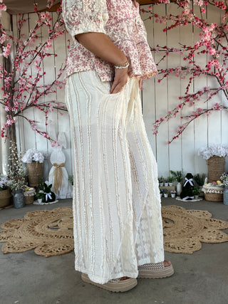 The Miami Lace Pants - CREAM