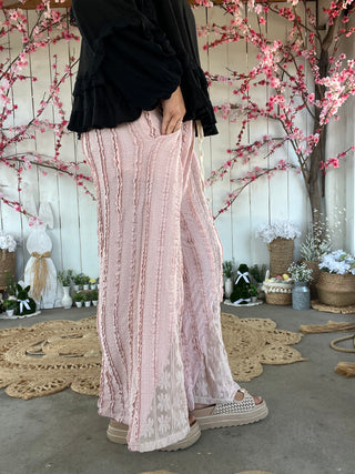 The Miami Lace Pants - BLUSH
