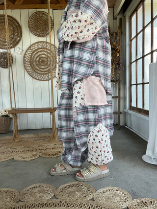 Falling For Plaid Peace Joggers