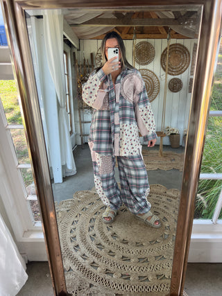 Falling For Plaid Peace Joggers