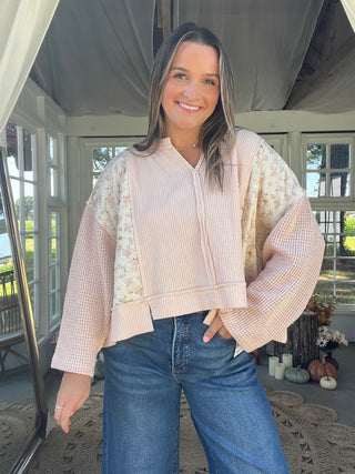The Blush Autumn Quilted Top