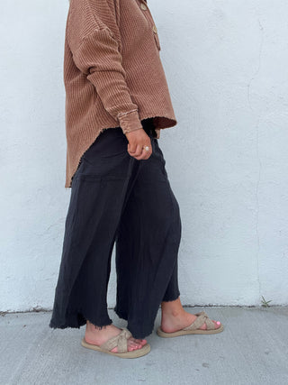 Cloud Nine Gauze Pants - BLACK