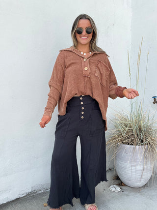 Cloud Nine Gauze Pants - BLACK