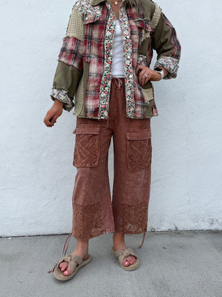 Red Bean Crochet Pants