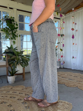The Postcard From Paradise Barrel Pants - CHARCOAL