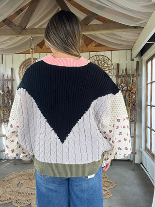 The Olive Palm Abstract Cardigan
