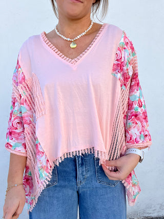 Crystle Top - PINK FLORAL