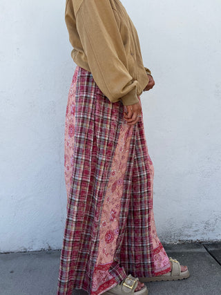 The Market Stroll Wide Leg Pants - PINK MULTI