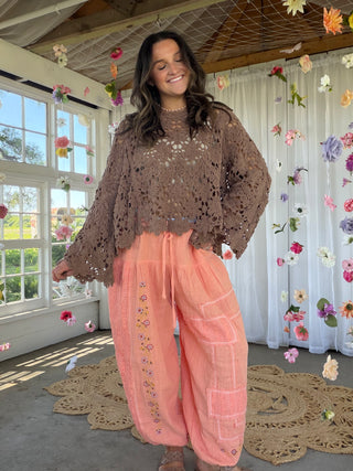 Sea By The Bloom Joggers - CORAL