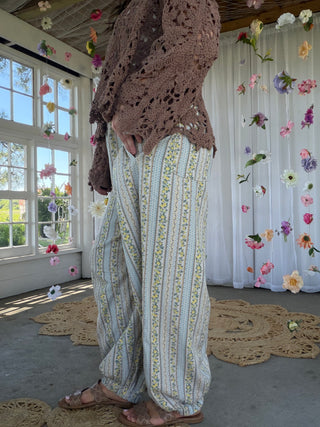 Bluebell Bloom Pants - BLUE/YELLOW FLORAL