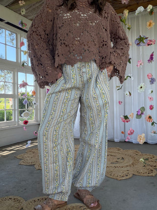 Bluebell Bloom Pants - BLUE/YELLOW FLORAL