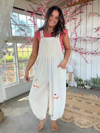 The Amber Floral Overalls