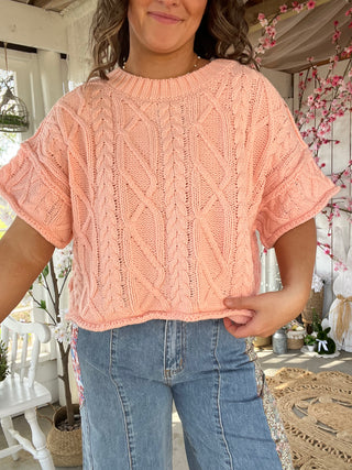 Golden Hour Boardwalk Sweater - CORAL
