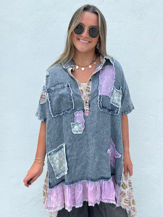 Patchy Tunic Top