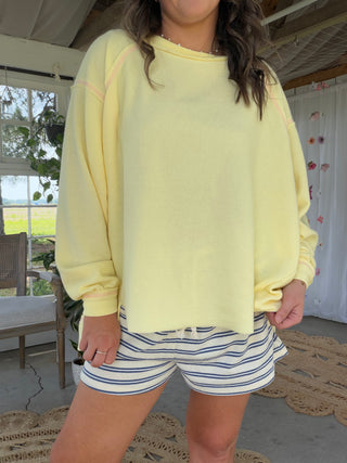 The Mellow Yellow Waffle Top