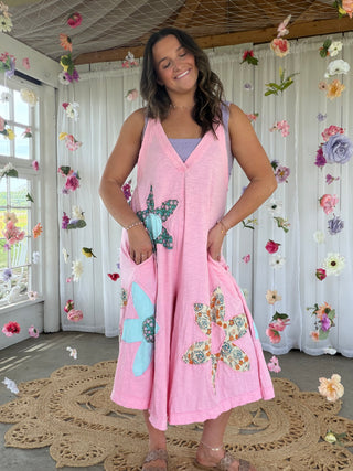 The Boardwalk Breeze Overalls - PINK