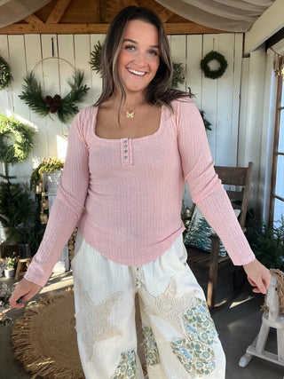 The Vanilla Latte Long Sleeve - PINK