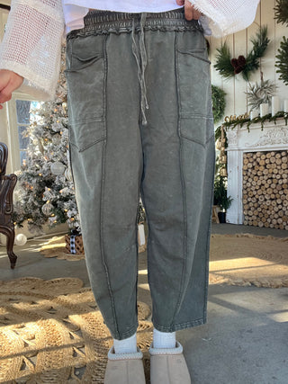 The Cienna Pants - OLIVE (cant restock)