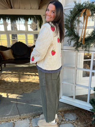 The Strawberry Fields Quilted Top (cant restock)