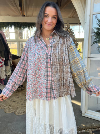 The Mauve Mist Floral Flannel