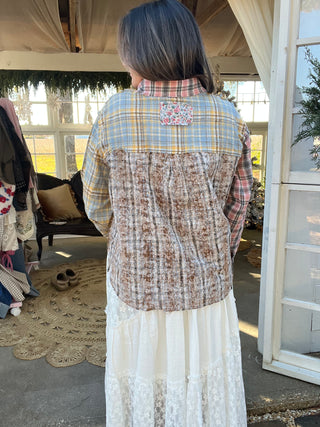 The Mauve Mist Floral Flannel