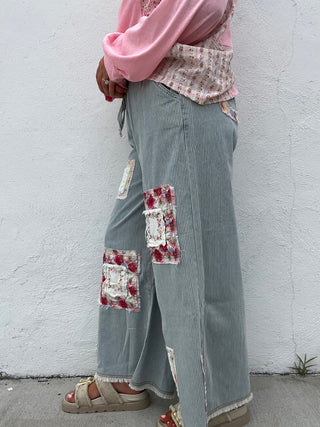 Petal Wrap Denim Pants
