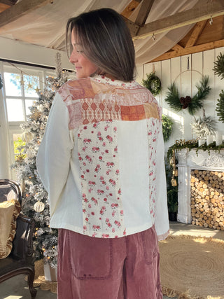 The Petal Season Long Sleeve Top - CREAM