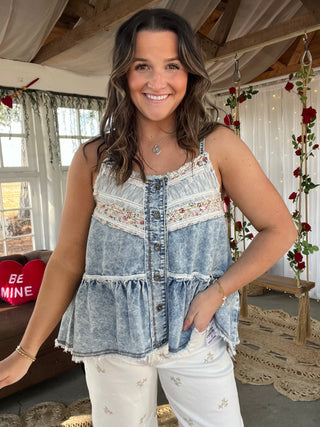 Isla Shore Denim Tank