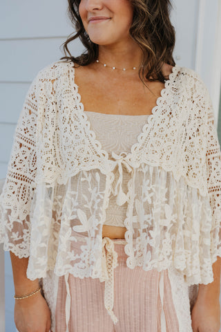 The Lace Dreams Cardigan - PREORDER BEG OF AUG