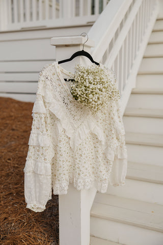 The Eyelet Twirl Top - CUSTOM CLB FLORAL