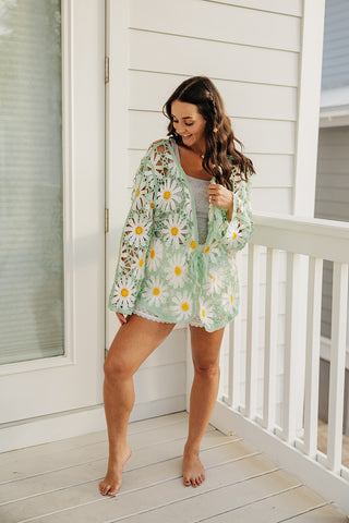 Seafoam Daydream Crochet Cardigan