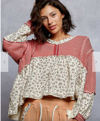 The Marigold Peplum Top - HIBISCUS