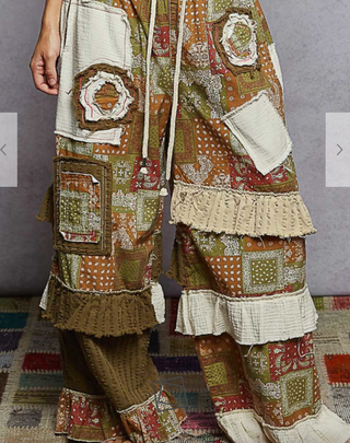 The Frost Ruffle Pants - CAMEL