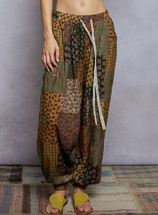 Midnight Rose Patch Joggers (can't restock)