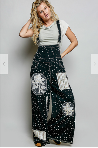 The Sea Glass Overalls - BLACK STAR
