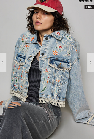 The Tropical Tides Denim Jacket - PREORDER END OF JUNE