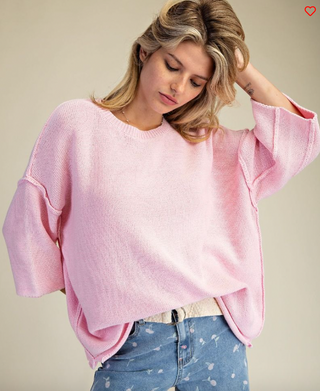 The Coast Is Calling Knit Sweater - PINK
