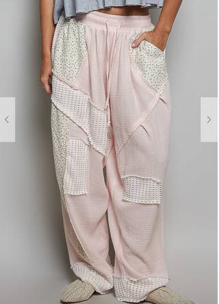 The Peony Floral Pants - PINK