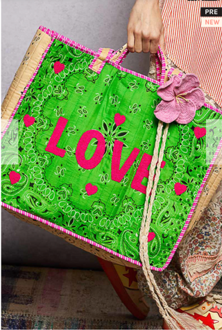 Love Paisley Green Bag - PREORDER BEG OF AUG