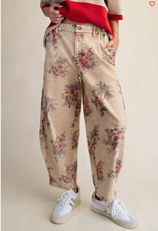 The Into The Season Floral Barrels - TAN