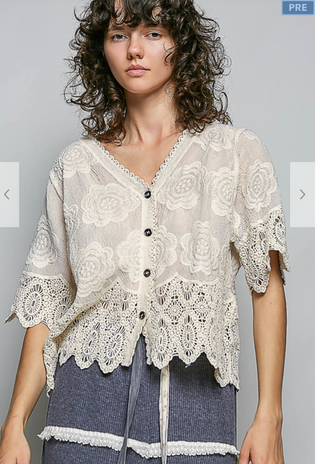 The Daisy Field Top - CREAM
