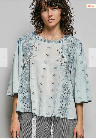 The Eyelet River Top